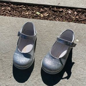 Little Eric’s sparkly party shoes for toddler girl